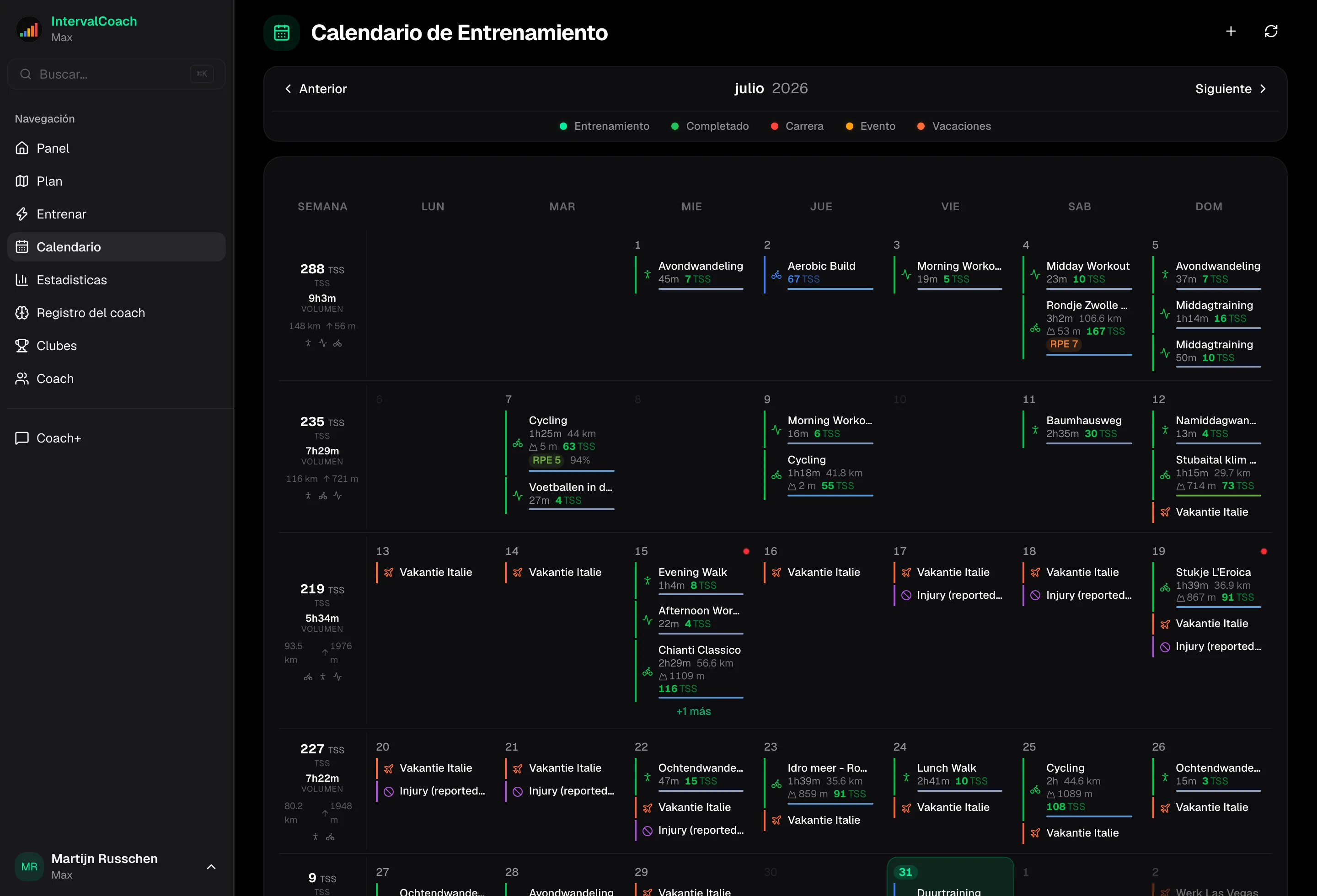 Por qué IntervalCoach frente a las otras apps del directorio de Intervals.icu