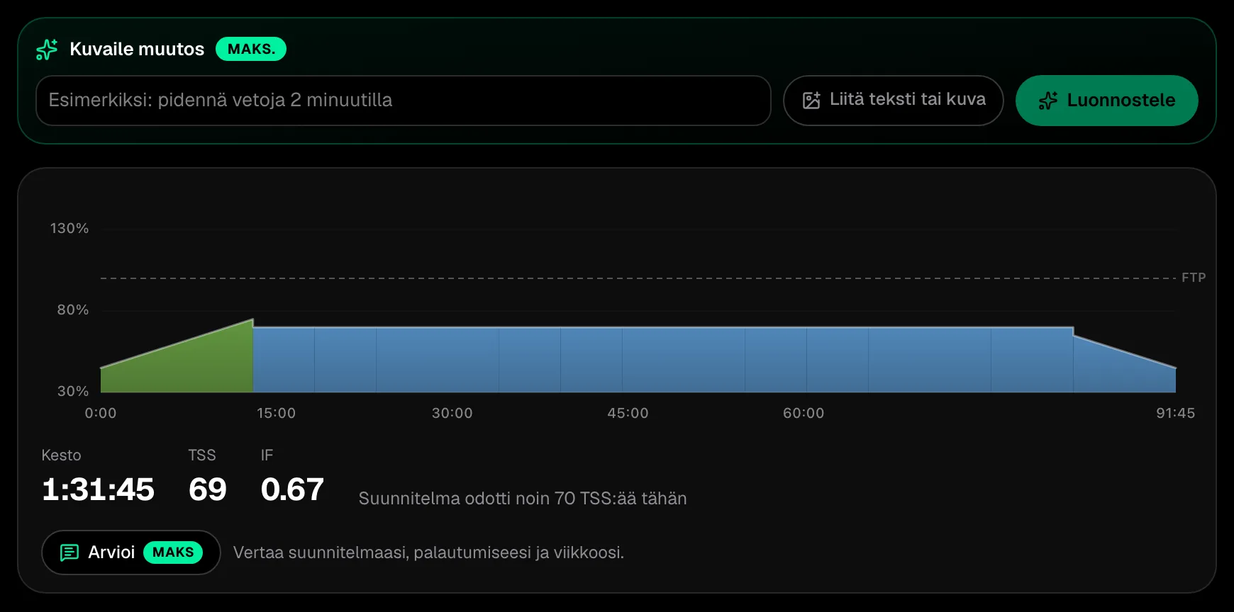 Muokkaa mitä tahansa harjoitusta tai rakenna oma