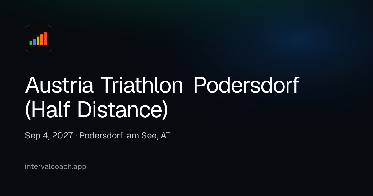 Austria Triathlon Podersdorf (Half Distance) · Sep 4, 2027