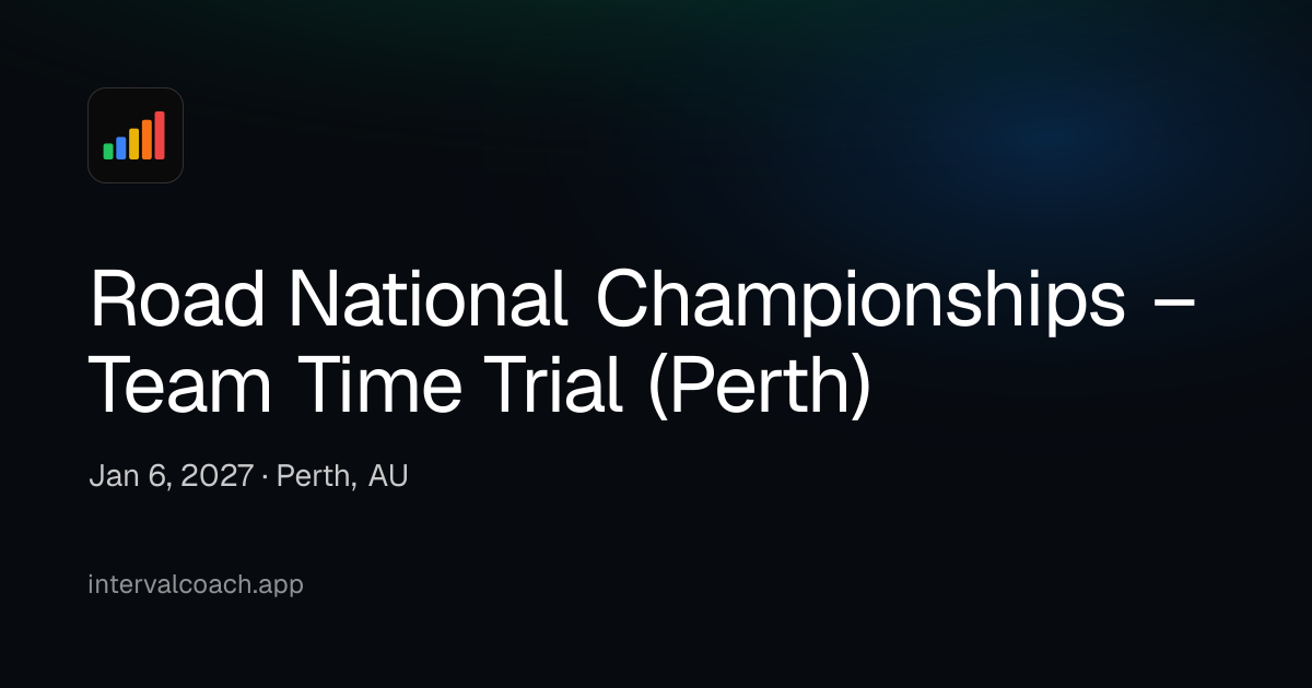 Road National Championships – Team Time Trial (Perth) · Jan 6, 2027