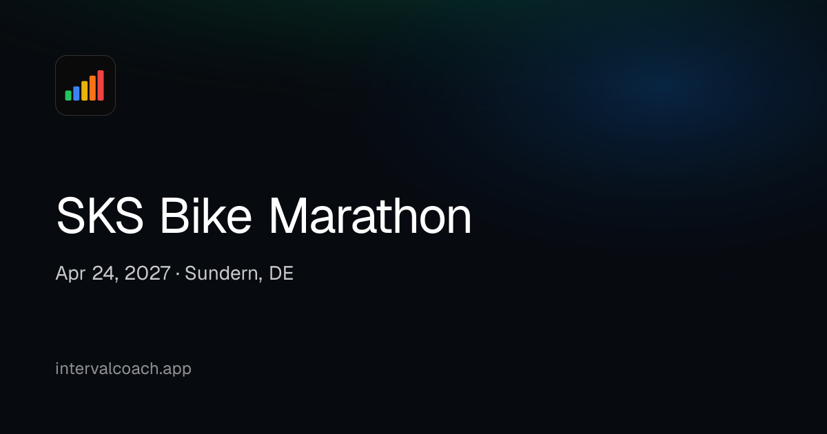 SKS Bike Marathon · Apr 24, 2027 | IntervalCoach